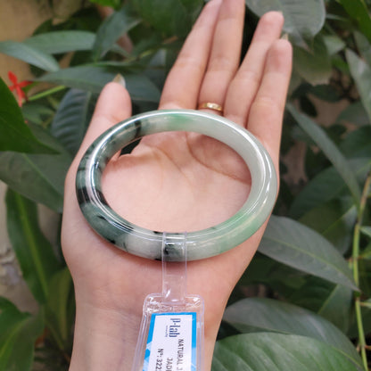 Yingmart 59mm PNJ322332 Certified Natural Green White To Green Bracelet, Real Gemstone Bracelet, Vintage Jewelry, Gift for her
