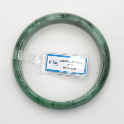 Yingmart 66mm PNJ322321 Certified Natural Color Green White To Green Natural Jadeite Jade Bangle Bracelet, Real Gemstone, Gift for Her Mom