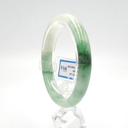 Yingmart 58mm PNJ319558 Certified Natural Green White To Green Bracelet, Real Gemstone Bracelet, Vintage Jewelry, Gift for her