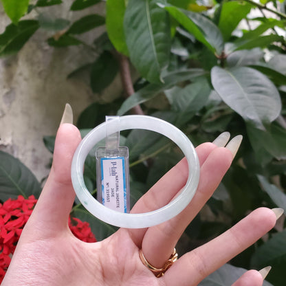 Yingmart 56mm PNJ319557 Certified Natural Green White To Greyish Green Bracelet, Real Gemstone Bracelet, Vintage Jewelry, Gift for her