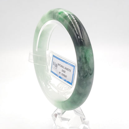 Yingmart 58mm PNJ319567 Certified Natural Green White To Green Bracelet, Real Gemstone Bracelet, Vintage Jewelry, Gift for her