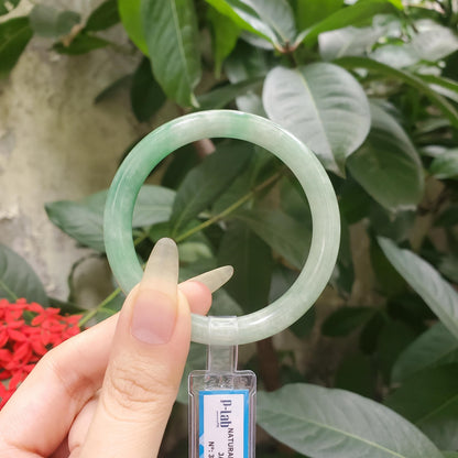Yingmart 51mm PNJ319544 Certified Natural Green White To Green Bracelet, Real Gemstone Bracelet, Vintage Jewelry, Gift for her
