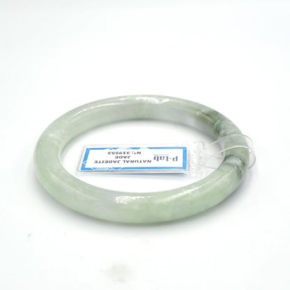 Yingmart 53mm PNJ319553 Certified Natural Green White To Greyish Green Bracelet, Real Gemstone Bracelet, Vintage Jewelry, Gift for her