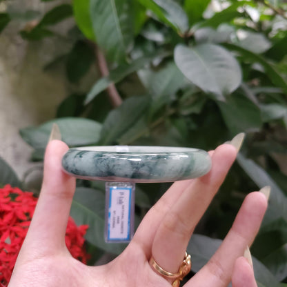 Yingmart 65mm PNJ319561 Certified Natural Green White To Light Green Bracelet, Real Gemstone Bracelet, Vintage Jewelry, Gift for her, mom