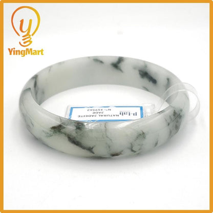 Yingmart 65mm PNJ319562 Certified Natural Yellowish Green White Bracelet, Real Gemstone Bracelet, Vintage Jewelry, Gift for her, mom
