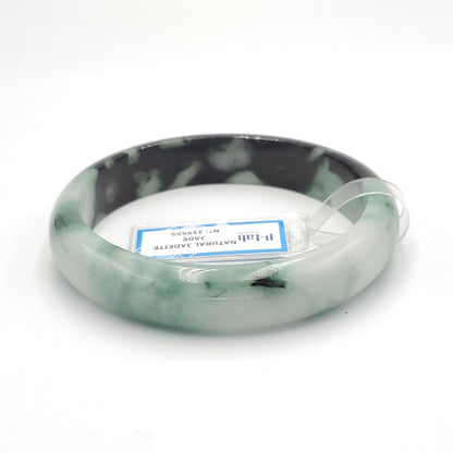 Yingmart 63mm PNJ319555 Certified Natural Green White To Green Bracelet, Real Gemstone Bracelet, Vintage Jewelry, Gift for her