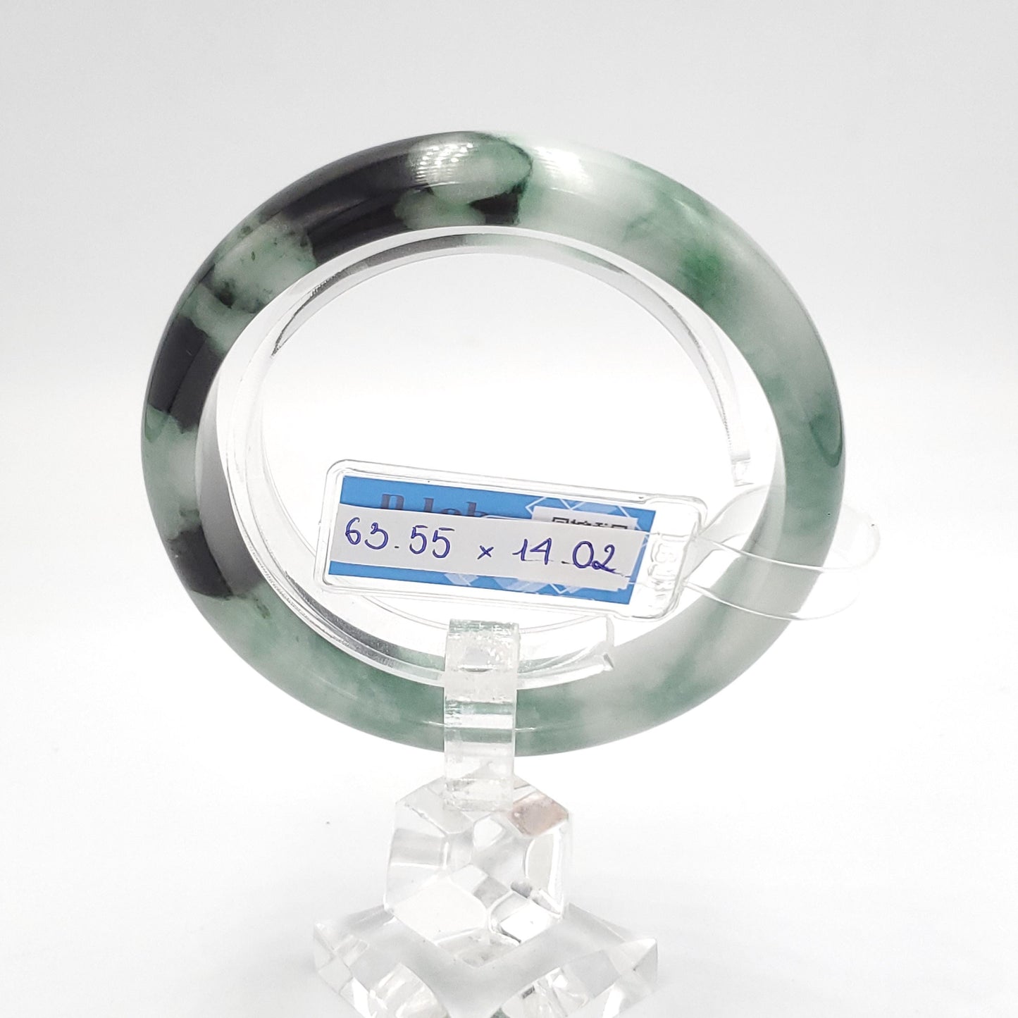 Yingmart 63mm PNJ319555 Certified Natural Green White To Green Bracelet, Real Gemstone Bracelet, Vintage Jewelry, Gift for her