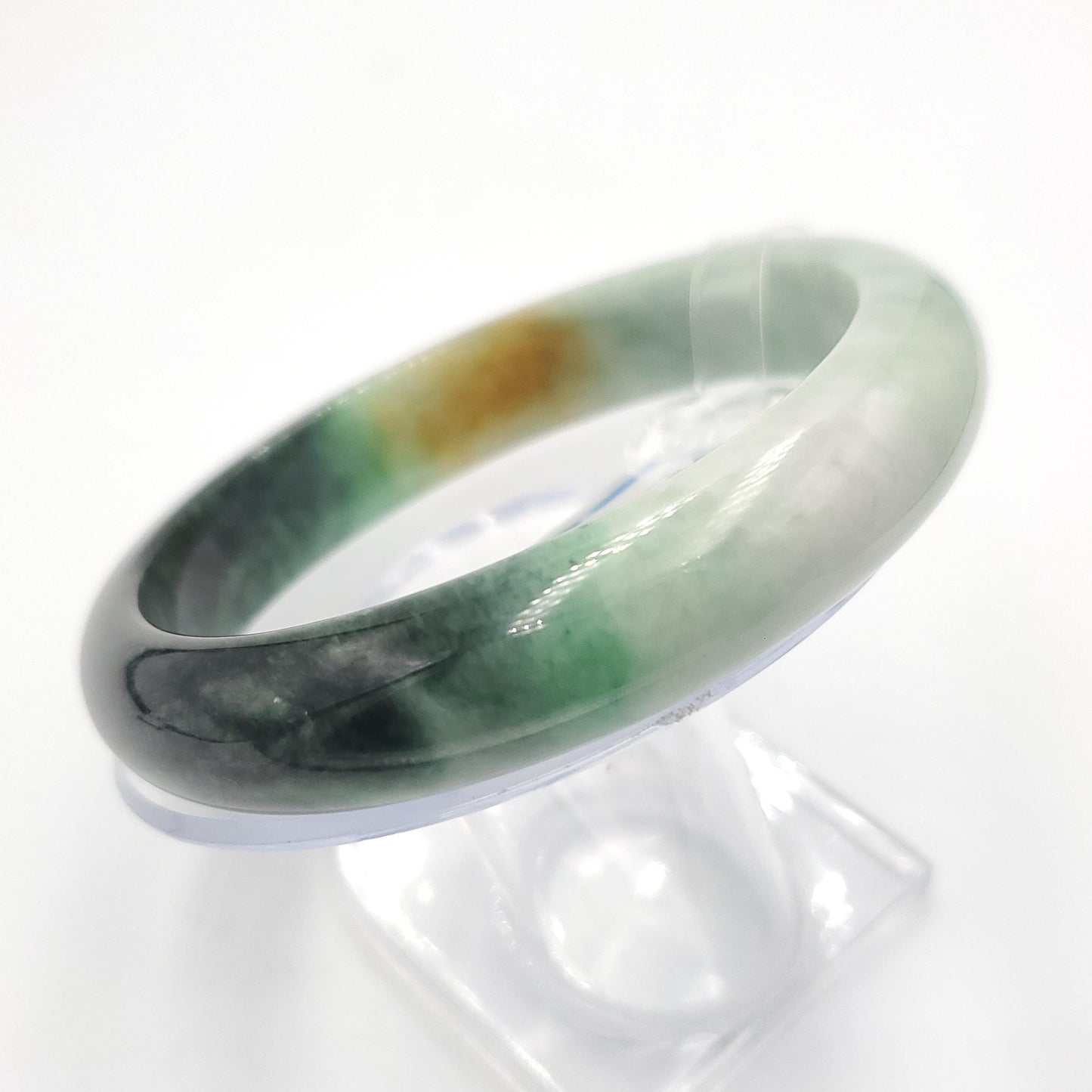 Yingmart 52mm PNJ322312 Certified Natural Green White To Green Bracelet, Real Gemstone Bracelet, Vintage Jewelry, Gift for her