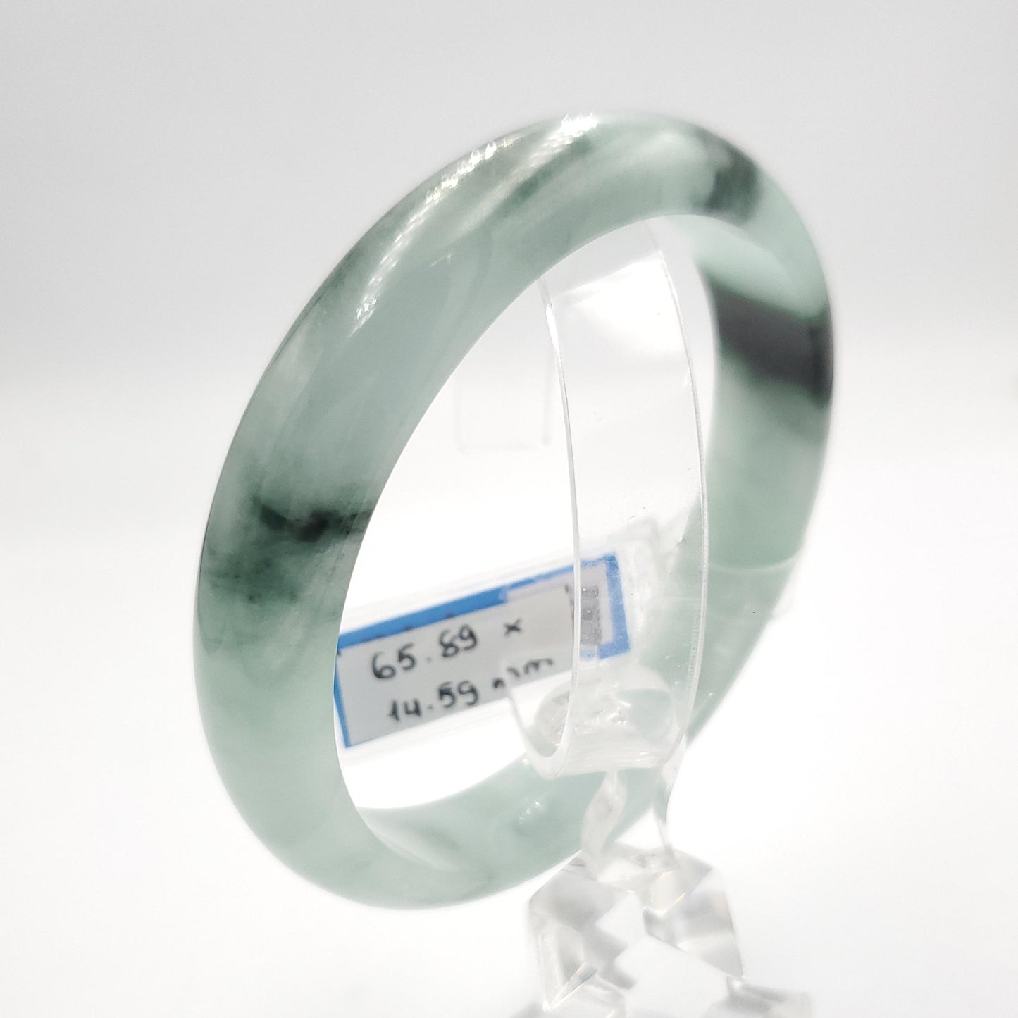 Yingmart 65mm PNJ322314 Certified Natural Green White To Green Bracelet, Real Gemstone Bracelet, Vintage Jewelry, Gift for her