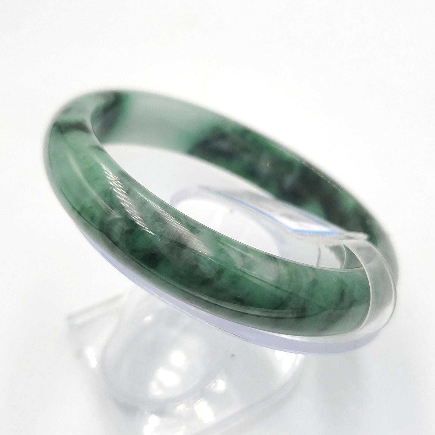 Yingmart 66mm PNJ322319 Certified Natural Green White To Green Bracelet, Real Gemstone Bracelet, Vintage Jewelry, Gift for her
