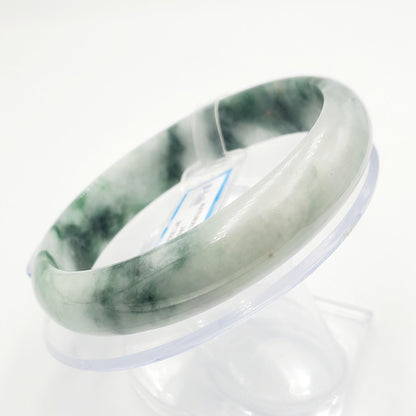 Yingmart 63mm PNJ322325 Certified Natural Green White To Greyish Green Bracelet, Real Gemstone Bracelet, Vintage Jewelry, Gift for her