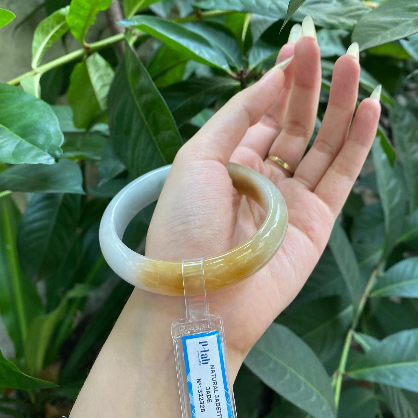 Yingmart 65mm PNJ322328 Certified Natural Green White, Grey White, Orange Yellow Bracelet, Real Gemstone Bracelet, Vintage Jewelry