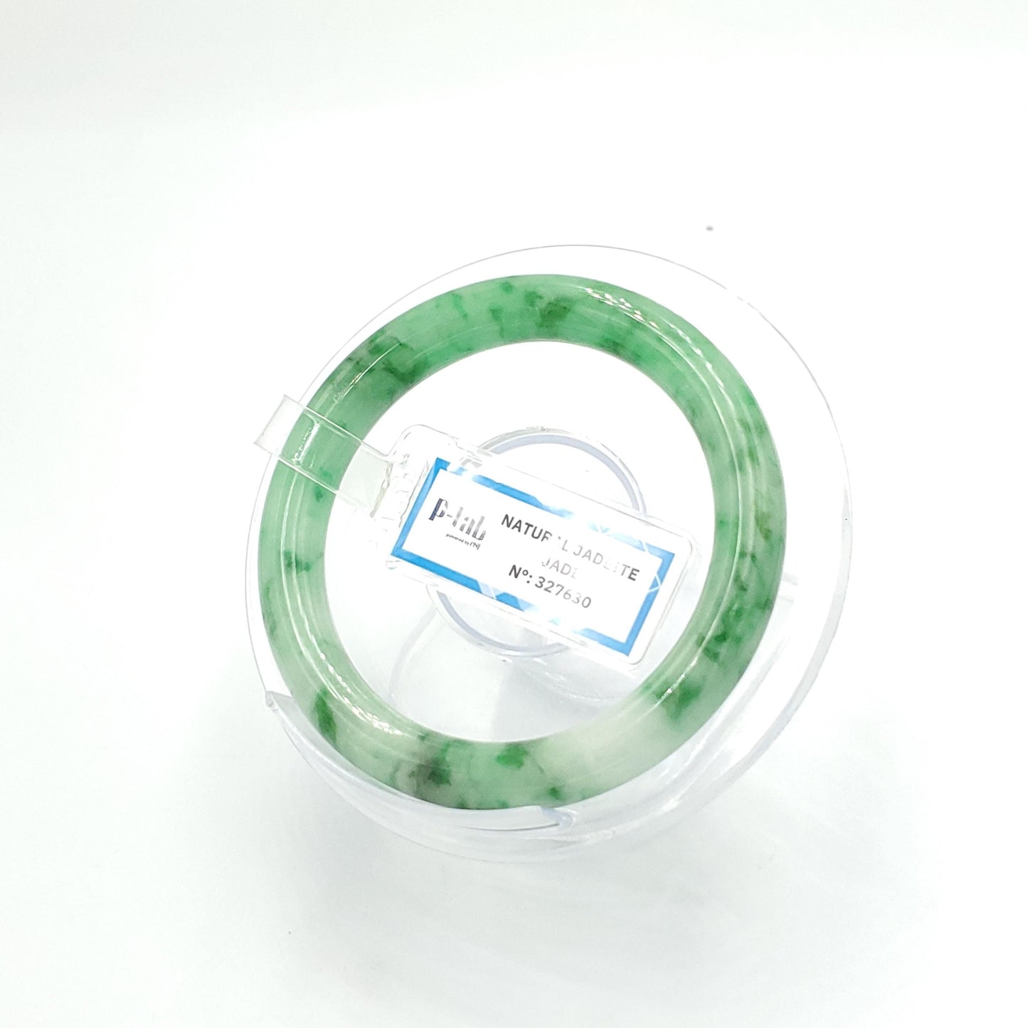 Yingmart 51mm PNJ327630 Certified Natural Color Grey White Natural Jadeite Jade Bangle Bracelet, Real Gemstone, Gift for Her Mom Grandma