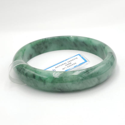 Yingmart 65mm PNJ322320 Certified Natural Color Green White To Green Natural Jadeite Jade Bangle Bracelet, Real Gemstone, Gift for Her Mom