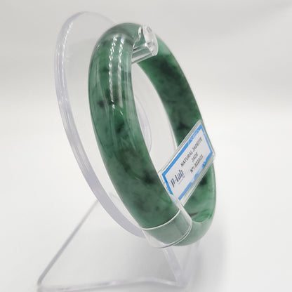 Yingmart 66mm PNJ322321 Certified Natural Color Green White To Green Natural Jadeite Jade Bangle Bracelet, Real Gemstone, Gift for Her Mom