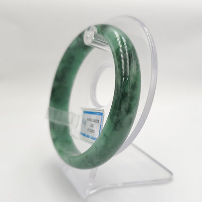 Yingmart 66mm PNJ322321 Certified Natural Color Green White To Green Natural Jadeite Jade Bangle Bracelet, Real Gemstone, Gift for Her Mom