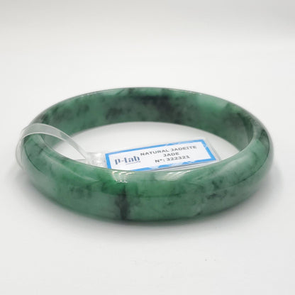 Yingmart 66mm PNJ322321 Certified Natural Color Green White To Green Natural Jadeite Jade Bangle Bracelet, Real Gemstone, Gift for Her Mom