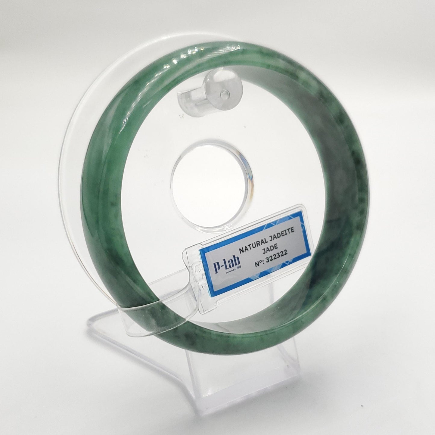 Yingmart 65mm PNJ322322 Certified Natural Color Green White To Green Natural Jadeite Jade Bangle Bracelet, Real Gemstone, Gift for Her Mom