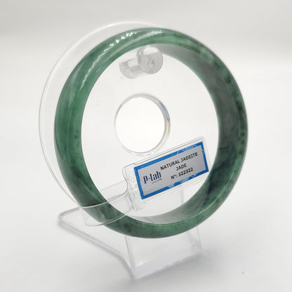 Yingmart 65mm PNJ322322 Certified Natural Color Green White To Green Natural Jadeite Jade Bangle Bracelet, Real Gemstone, Gift for Her Mom