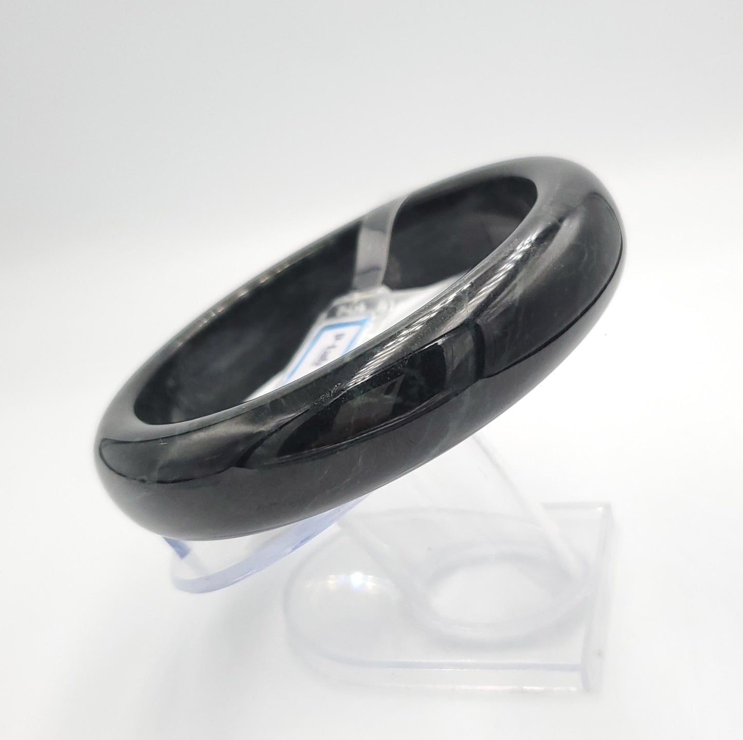Jade Bangle 71mm PNJ325809 Certified | Natural Color Grey White, Grey, Brown Jade Bangle Bracelet, Real Gemstone, Gift for Women, Men