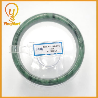 Yingmart 65mm PNJ322318 Certified Natural Green White To Green Bracelet, Real Gemstone Bracelet, Vintage Jewelry, Gift for her