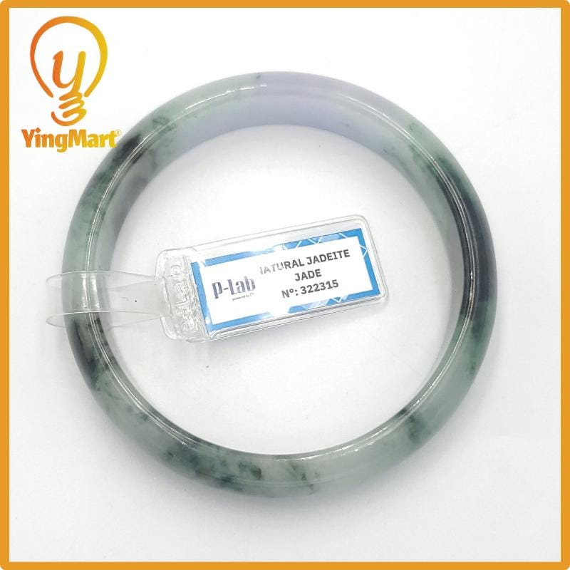 Yingmart 65mm PNJ322315 Certified Natural Green White To Green Bracelet, Real Gemstone Bracelet, Vintage Jewelry, Gift for her