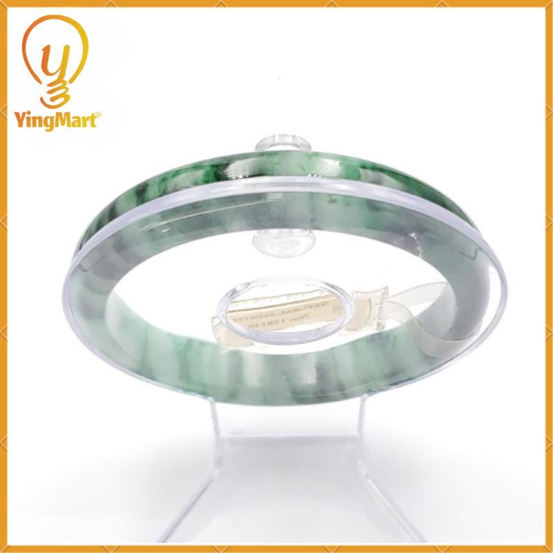Yingmart 66mm PNJ128148 Certified Natural Color Light To Medium Green Natural Jadeite Jade Bangle Bracelet, Real Gemstone, Gift for Her Mom