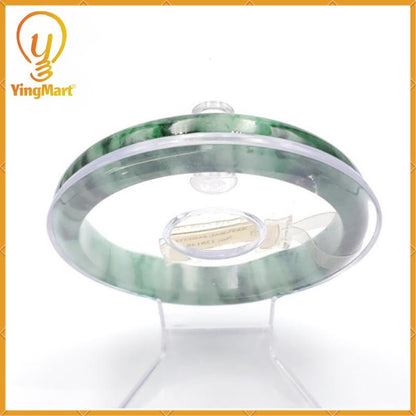 Yingmart 66mm PNJ128148 Certified Natural Color Light To Medium Green Natural Jadeite Jade Bangle Bracelet, Real Gemstone, Gift for Her Mom