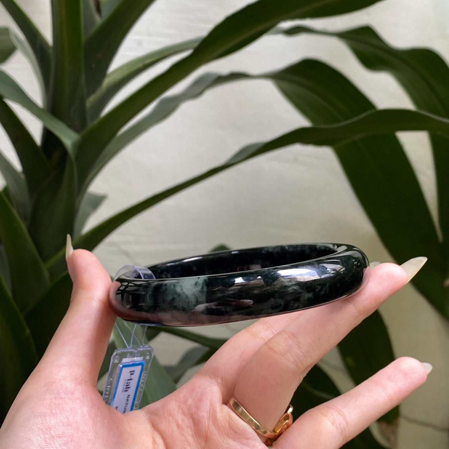 Yingmart 72mm PNJ325775 Certified Natural Color Natural Jadeite Jade Bangle Bracelet, Real Gemstone, Gift for Her Mom Grandma Sister