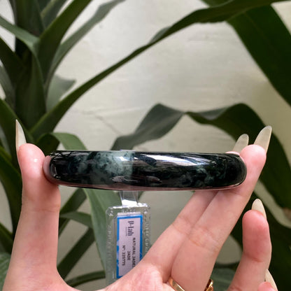 Yingmart 72mm PNJ325775 Certified Natural Color Natural Jadeite Jade Bangle Bracelet, Real Gemstone, Gift for Her Mom Grandma Sister