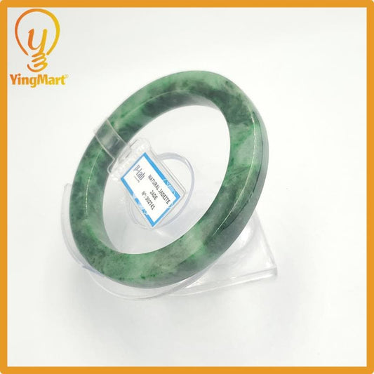 Yingmart  60mm PNJ302741 Certified Natural Color Dark Green Black Natural Jadeite Jade Bangle Bracelet, Real Gemstone, Gift for Her Mom