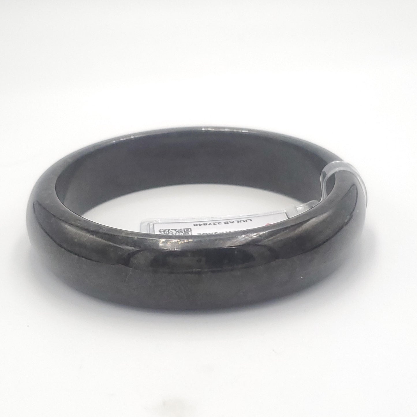 Yingmart 62mm LIULAB 227848 Certified Natural Color Black Dark Green  Natural Jadeite Jade Bangle Bracelet, Real Gemstone, Gift for Her, Mom