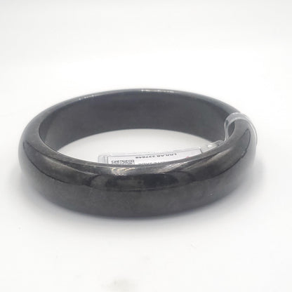 Yingmart 62mm LIULAB 227848 Certified Natural Color Black Dark Green  Natural Jadeite Jade Bangle Bracelet, Real Gemstone, Gift for Her, Mom