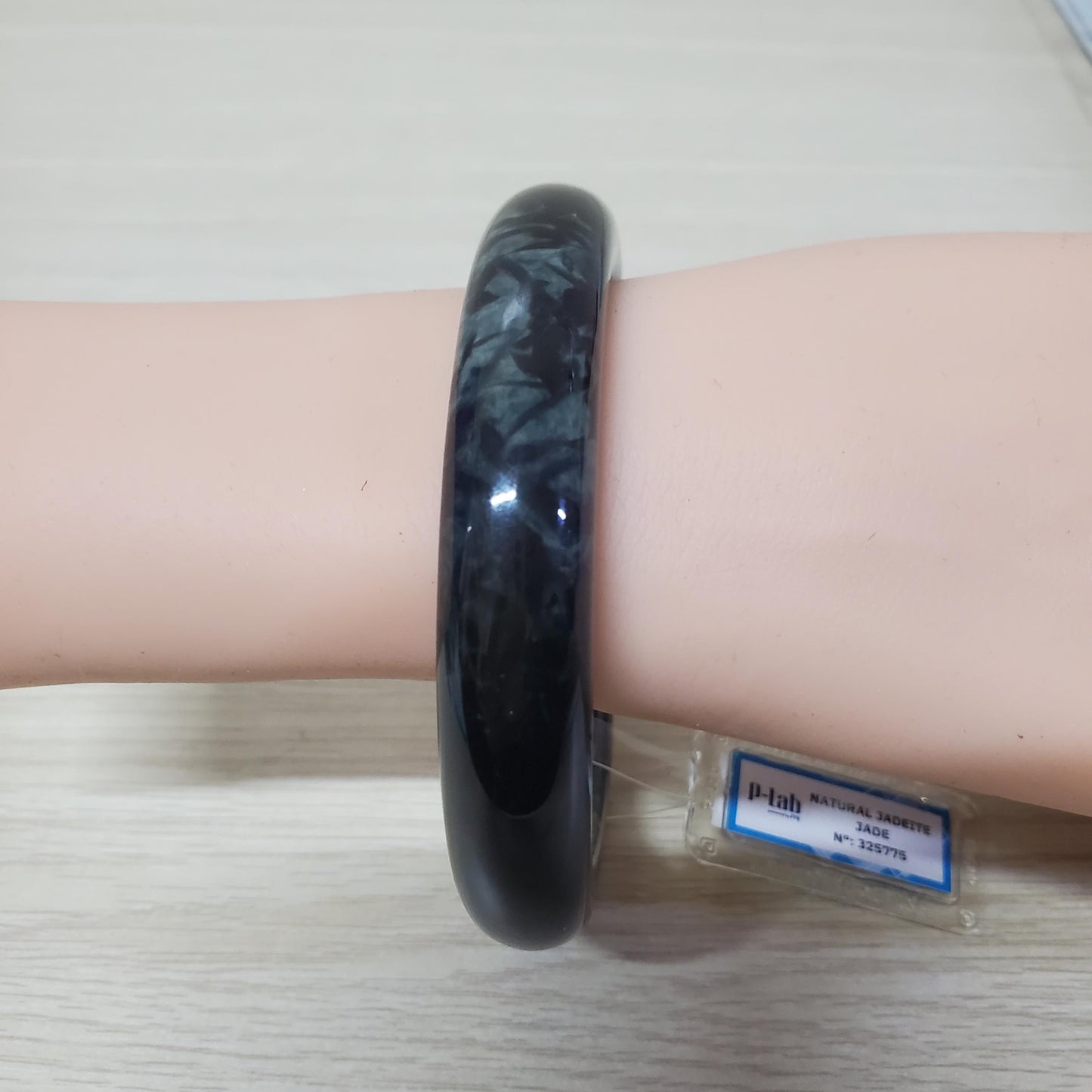 Yingmart 72mm PNJ325775 Certified Natural Color Natural Jadeite Jade Bangle Bracelet, Real Gemstone, Gift for Her Mom Grandma Sister