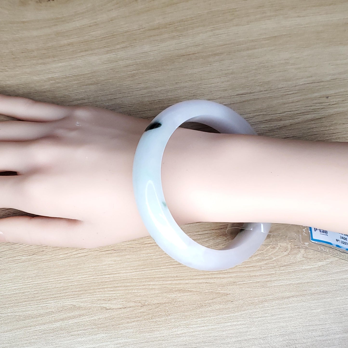 Jade Bangle 71mm PNJ325761 Certified | Natural Color Grey White, Purplish White, Brown, Grey, Black Jade Bangle Bracelet, Real Gemstone