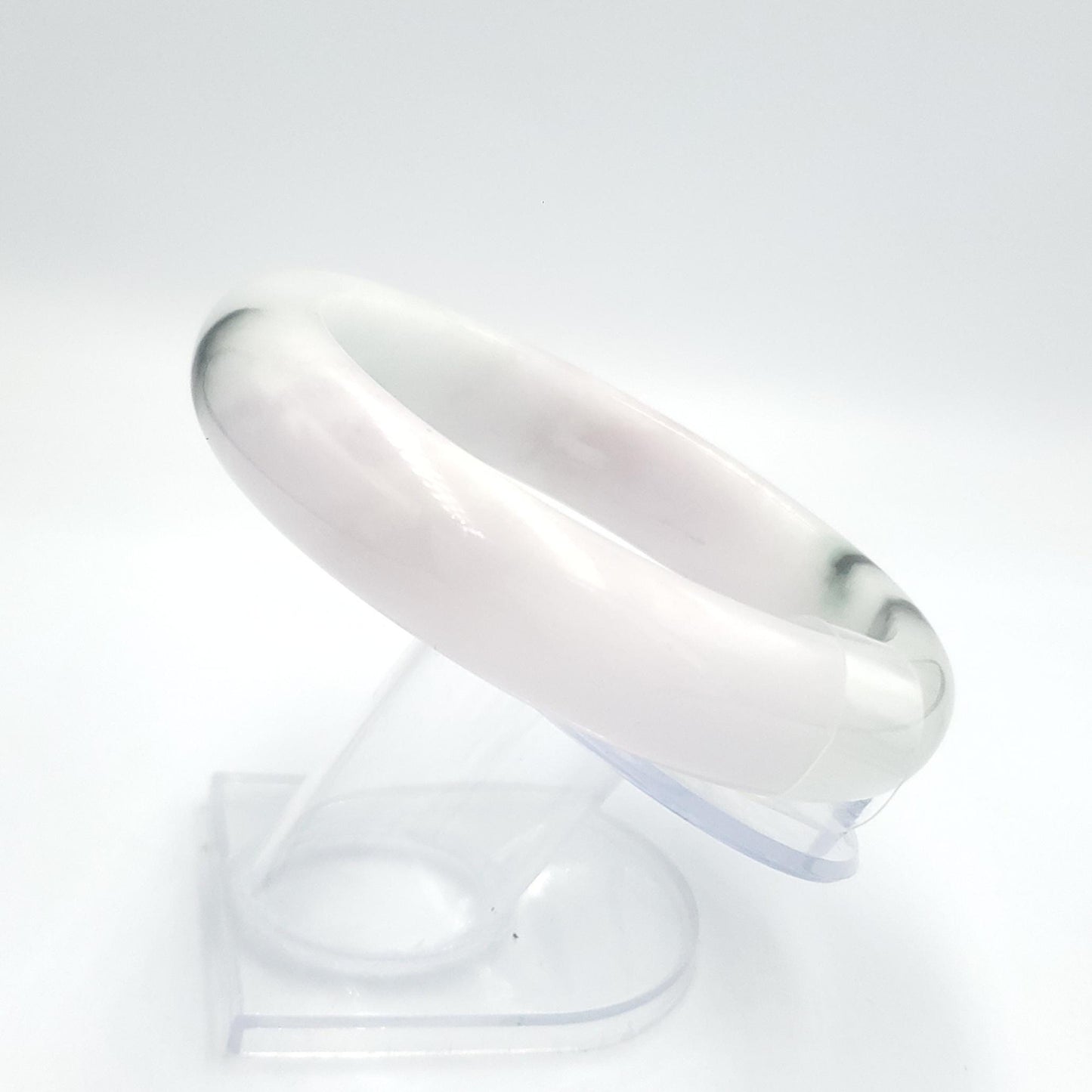 Jade Bangle 71mm PNJ325761 Certified | Natural Color Grey White, Purplish White, Brown, Grey, Black Jade Bangle Bracelet, Real Gemstone