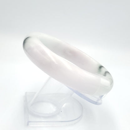 Jade Bangle 71mm PNJ325761 Certified | Natural Color Grey White, Purplish White, Brown, Grey, Black Jade Bangle Bracelet, Real Gemstone