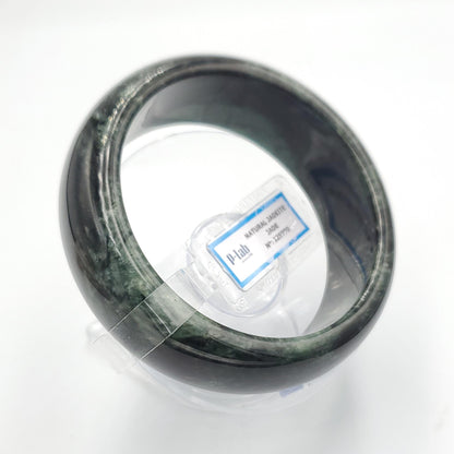 Jade Bangle 67mm PNJ325770 Certified | Natural Color Grey White, Brown, Grey, Black Jade Bangle Bracelet, Real Gemstone, Gift for Women, Men