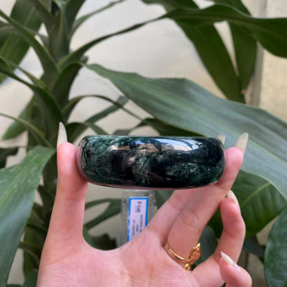 Jade Bangle 67mm PNJ325770 Certified | Natural Color Grey White, Brown, Grey, Black Jade Bangle Bracelet, Real Gemstone, Gift for Women, Men