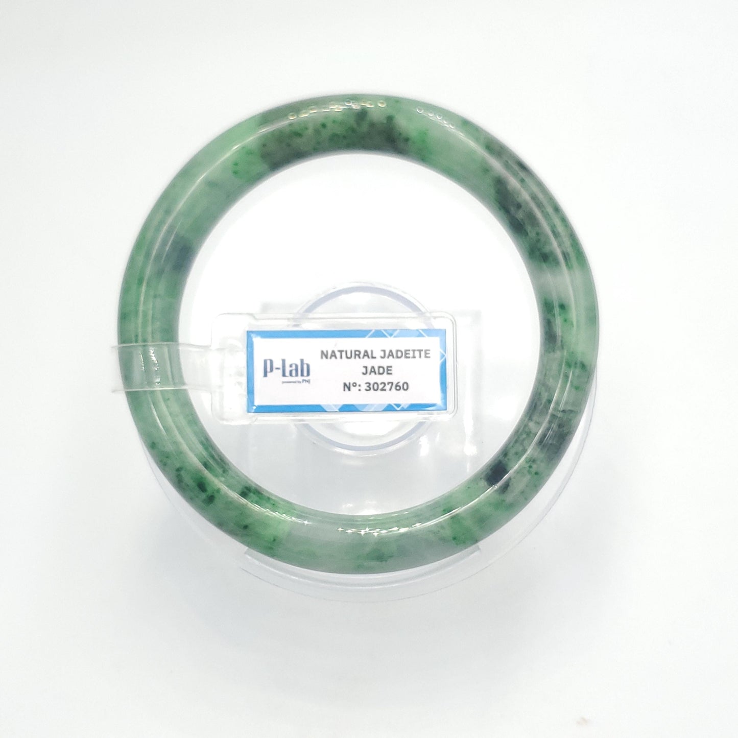 Yingmart  60mm PNJ302760 Certified Natural Color Dark Green Black Natural Jadeite Jade Bangle Bracelet, Real Gemstone, Gift for Her Mom