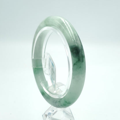 Yingmart 53mm PNJ Certified Natural Color Green Light Green Natural Jadeite Jade Bangle Bracelet, Real Gemstone, Gift for Her Sister Mom