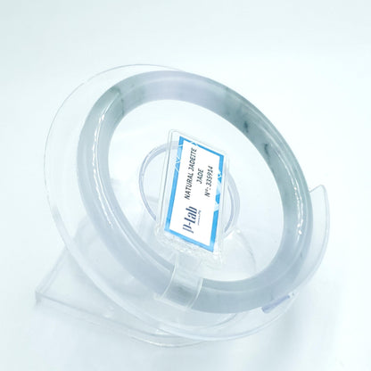 Yingmart 53mm PNJ Certified Natural Color Green Light Purple Natural Jadeite Jade Bangle Bracelet, Real Gemstone, Gift for Her, Mom Grandma