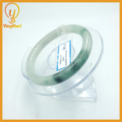 Yingmart 52mm PNJ Certified Natural Color Green Light Green Natural Jadeite Jade Bangle, Real Gemstone, Gift for Her Sister, Mom Jewelry