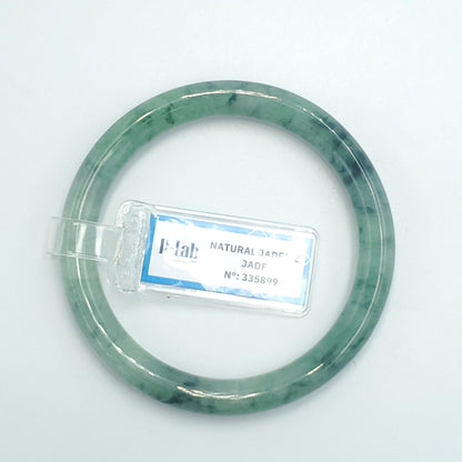 Yingmart 53 mm PNJ Certified Natural Color Green Dark Green Natural Jadeite Jade Bangle Bracelet, Real Gemstone, Gift for Her Mom Grandma