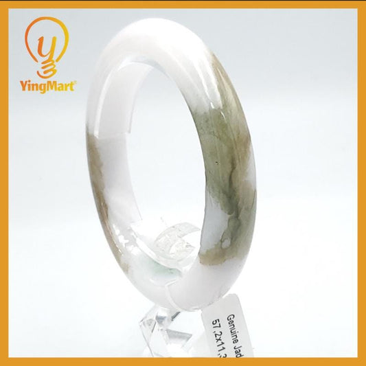 Genuine 57 mm Genuine Jade Bangle White Light Green Purple SH026030700084 YingMart