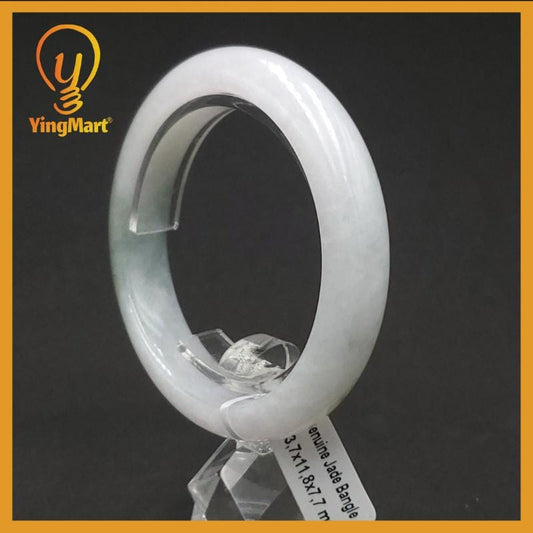 Genuine 53 mm Genuine Jade Bangle Grey Moss Green SH026030700008 YingMart