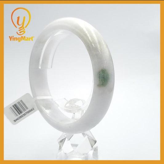 Genuine 59 mm Genuine Jade Bangle White Violetish Light Green SH026030700042 YingMart