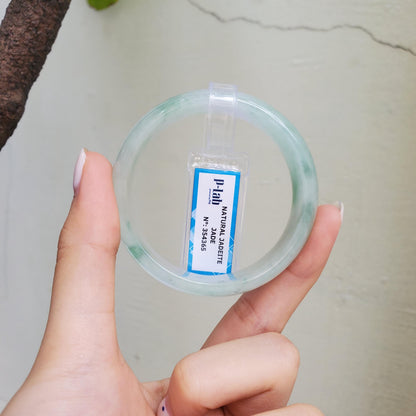 Certified 50 mm Natural Jade Bangle Green Grey White Purple PNJ 354365 YingMart