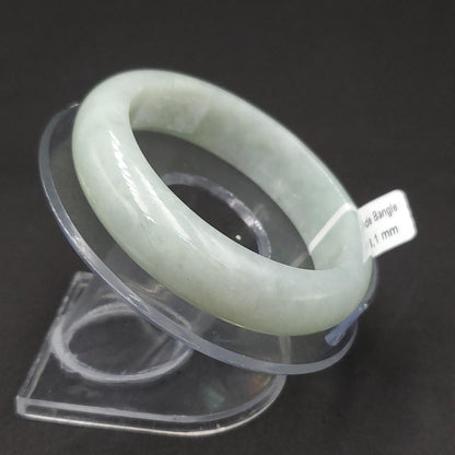 Genuine 55 mm Genuine Jade Bangle Light Green White SH026021100712 YingMart