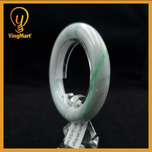 Genuine 51 mm Genuine Jade Bangle White Light Green SH026030700032 YingMart